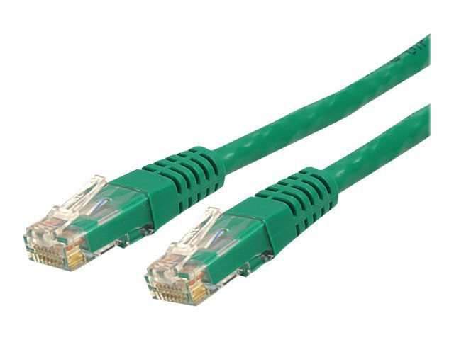 StarTech.com CAT6 Ethernet Cable 10' Green 650MHz Molded Patch Cord PoE++