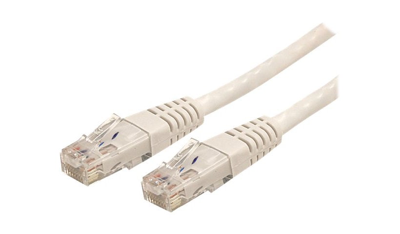 StarTech.com 25ft CAT6 Ethernet Cable - White CAT 6 Gigabit Wire 100W PoE 650MHz Molded Patch Cord