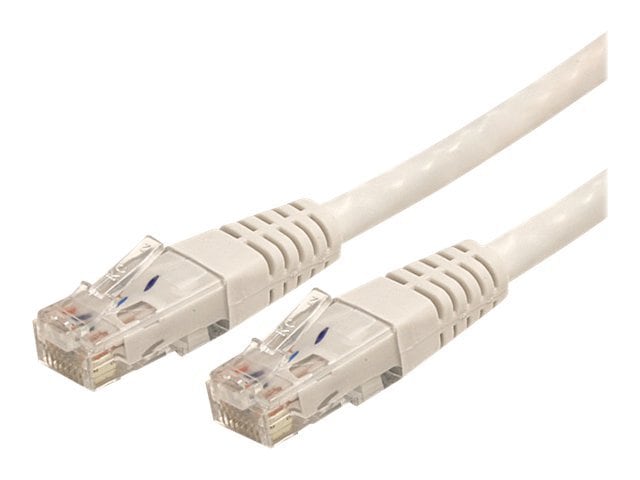 StarTech.com 20ft CAT6 Ethernet Cable - White CAT 6 Gigabit Wire 100W PoE 650MHz Molded Patch Cord