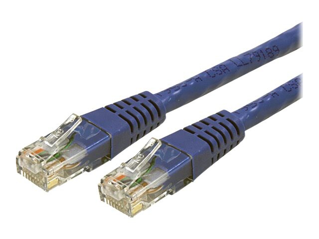 StarTech.com 4ft CAT6 Ethernet Cable - Blue CAT 6 Gigabit Wire 100W PoE 650MHz Molded Patch Cord