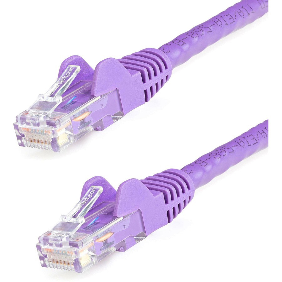 StarTech.com CAT6 Ethernet Cable 50' Purple 650MHz PoE Snagless Patch Cord