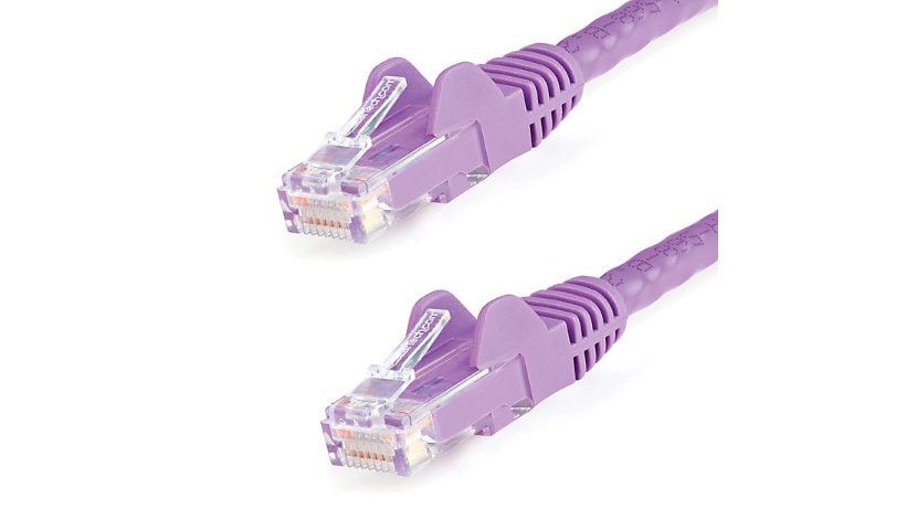 StarTech.com 50ft CAT6 Ethernet Cable Purple Snagless UTP CAT 6 Gigabit Cord/Wire 100W PoE 650MHz