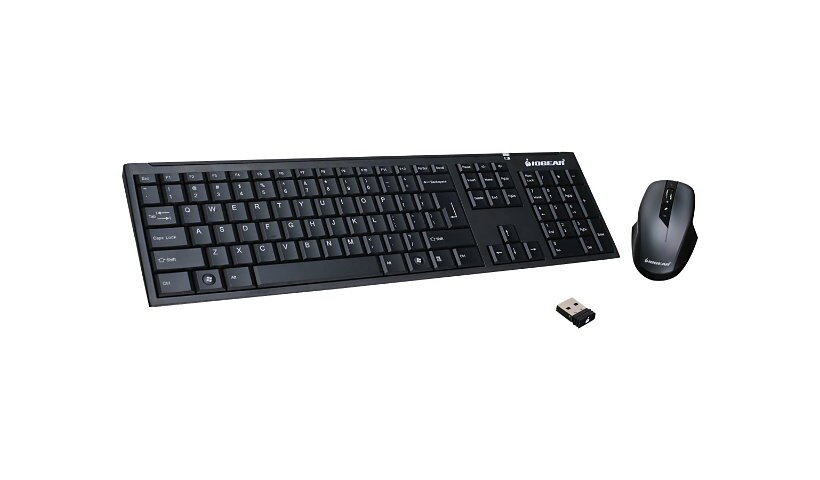 IOGEAR Long Range Wireless Combo GKM552R - keyboard and mouse set