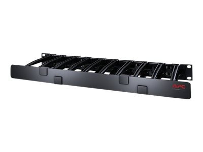 Thumbnail 2 of 6 for APC NetShelter Cable Management, Horizontal Cable Manager, 1U, Single Side with Cover, Black, 482.6 x 44.45 x 165.1 mm