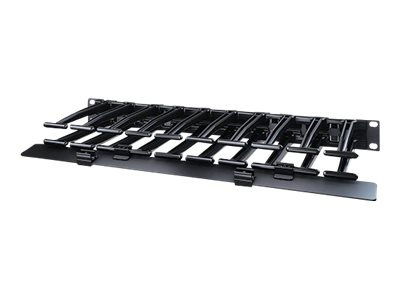 Thumbnail 3 of 6 for APC NetShelter Cable Management, Horizontal Cable Manager, 1U, Single Side with Cover, Black, 482.6 x 44.45 x 165.1 mm