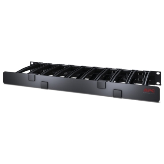 Thumbnail 4 of 6 for APC NetShelter Cable Management, Horizontal Cable Manager, 1U, Single Side with Cover, Black, 482.6 x 44.45 x 165.1 mm