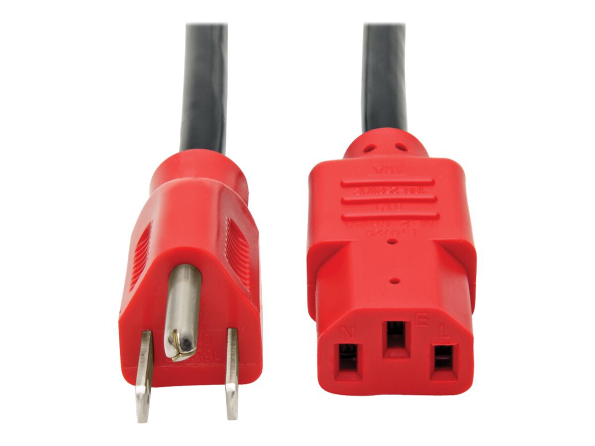 TRIPP 4FT POWER CORD 5-15P C13 RED
