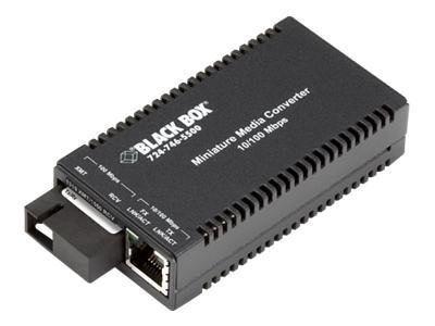 Black Box Multi-Power Miniature Media Converter - fiber media converter - 100 Mbps