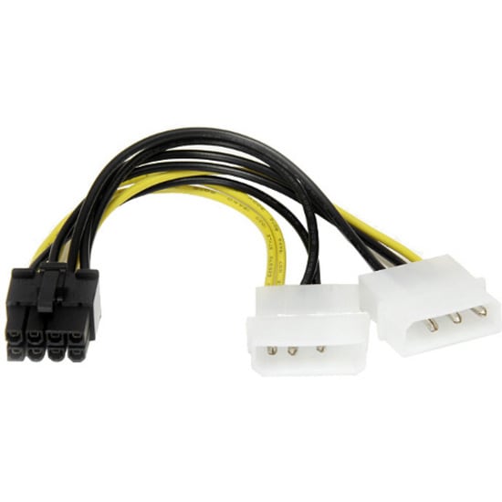 StarTech.com 6in LP4 to 8 Pin PCI Express Video Card Power Cable Adapter -