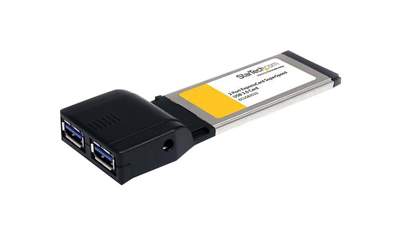 StarTech.com 2 Port ExpressCard SuperSpeed USB 3.0 Card Adapter with UASP -
