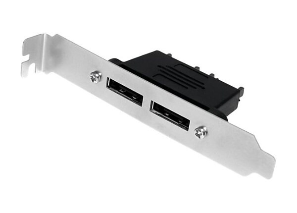 StarTech.com 2 Port SATA to eSATA Plate Adapter - F/M - SATA to eSATA adapter