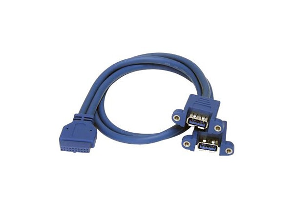 StarTech.com 2 Port Panel Mount USB 3.0 USB A to Motherboard Header Cable