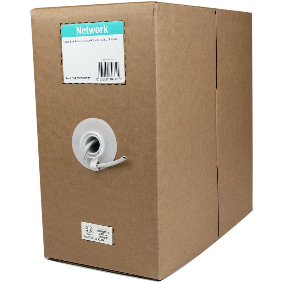 StarTech.com Bulk Cat 5e Ethernet Cable - 1000 ft. (304,8m) - Solid - CMR-R