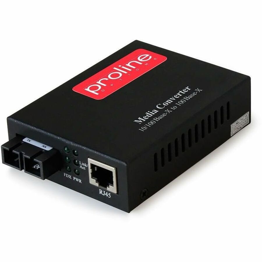 Proline 10/100Base-TX(RJ-45) to 100Base-FX(SC) MMF 1310nm 2km Media Convert