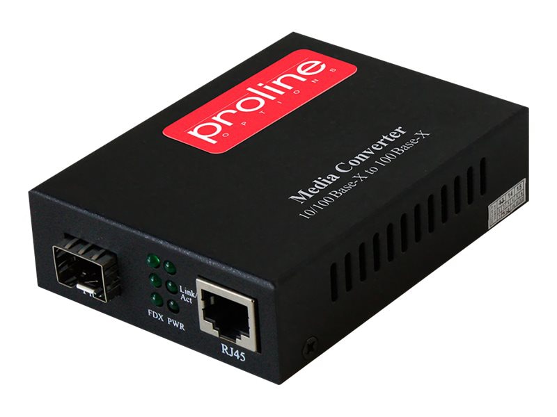 Proline 10/100Base-TX(RJ-45) to Open SFP Port Media Converter