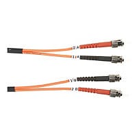 Black Box 2M ST/ST Duplex Multimode 62.5/125 OM1 Fiber Patch Cable, Orange