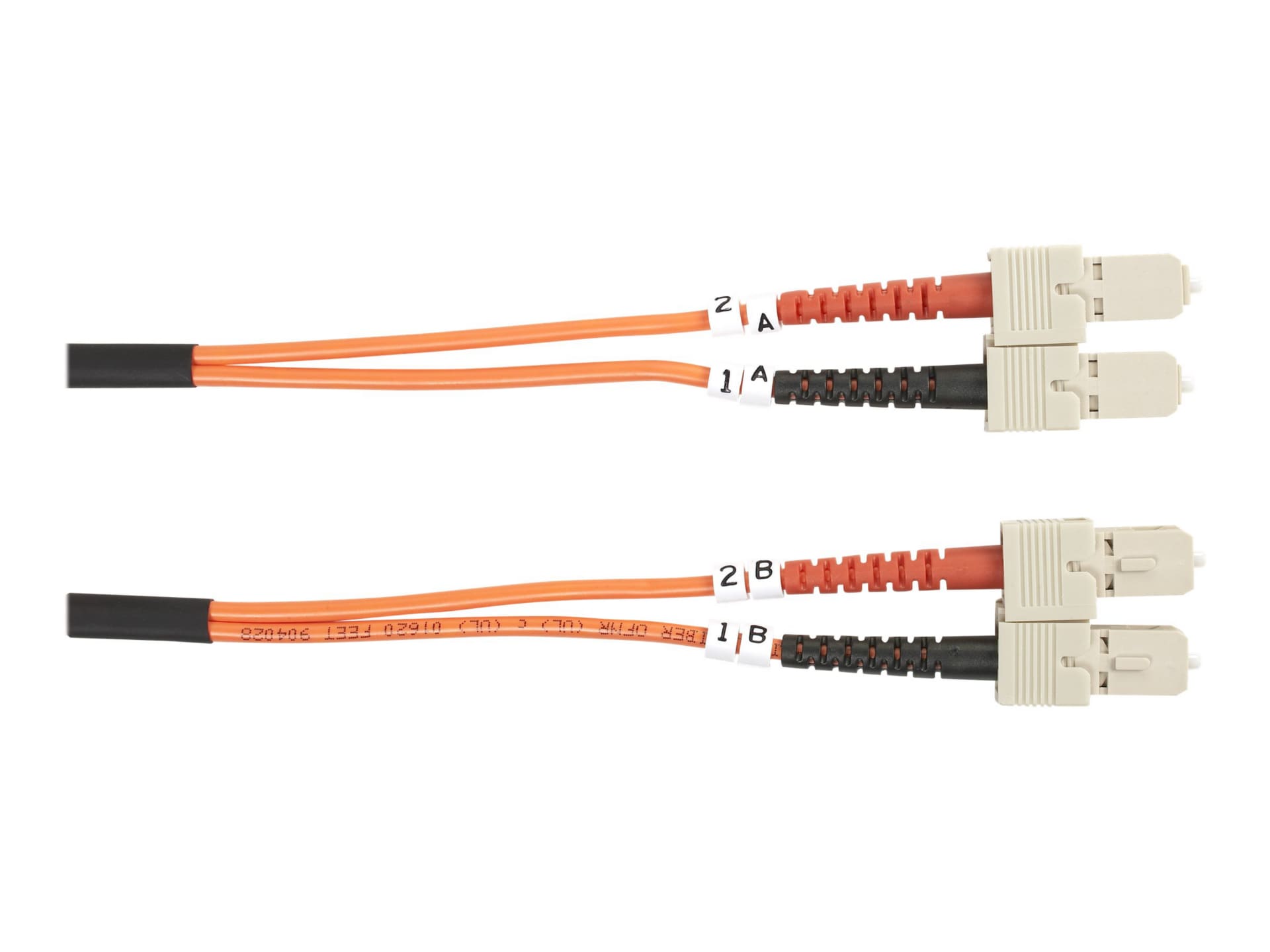 Black Box 2M SC/SC Duplex Multimode 62.5/125 OM1 Fiber Patch Cable, Orange