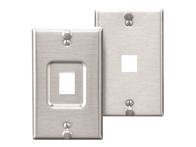 Leviton QuickPort Single-Gang Wallphone Wallplate - flush mount wallplate