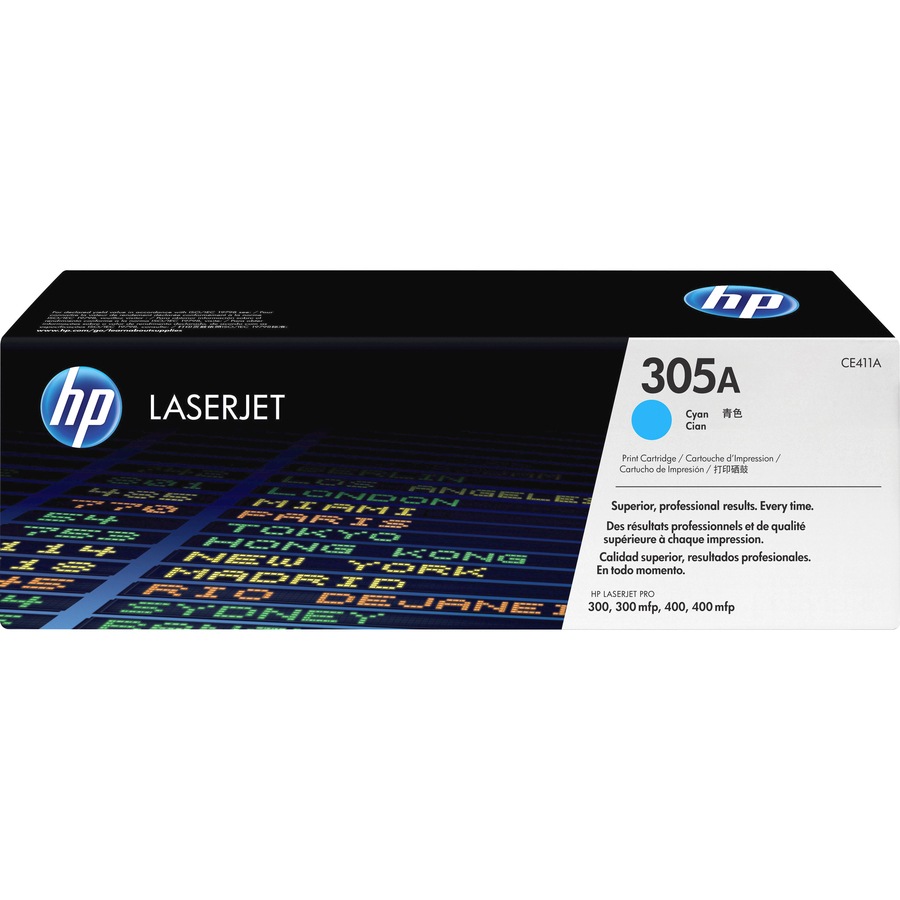 Thumbnail 6 of 23 for HP 305A (CE411A) Original Standard Yield Laser Toner Cartridge - Single Pack - Cyan - 1 Each
