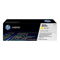 HP 305A (CE412A) Original Standard Yield Laser Toner Cartridge - Single Pack - Yellow - 1 Each