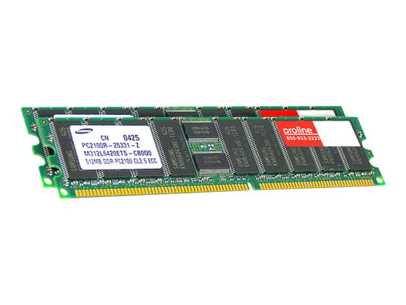 Proline - DDR - kit - 2 GB: 2 x 1 GB - DIMM 184-pin - 400 MHz / PC3200 - un