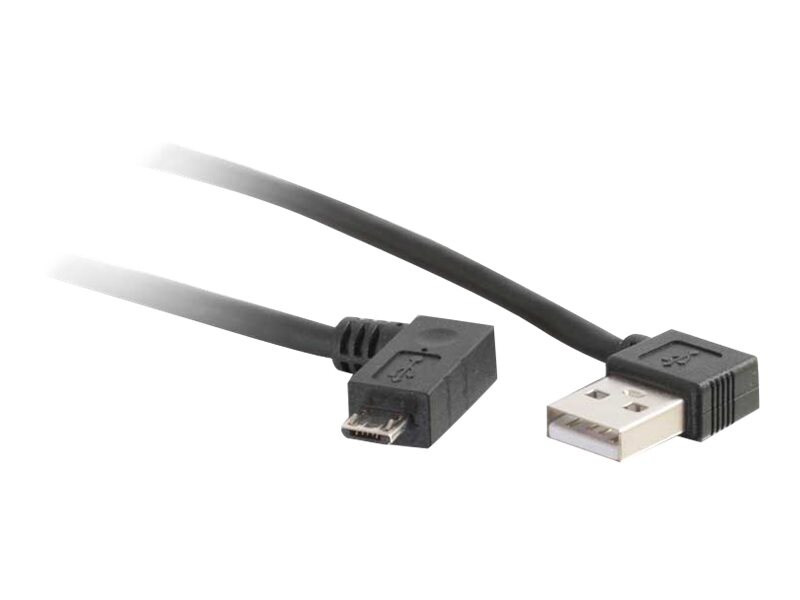 C2G C2G 2m USB A to Micro-USB B Cable with Right Angeled Connectors-USB 2.0