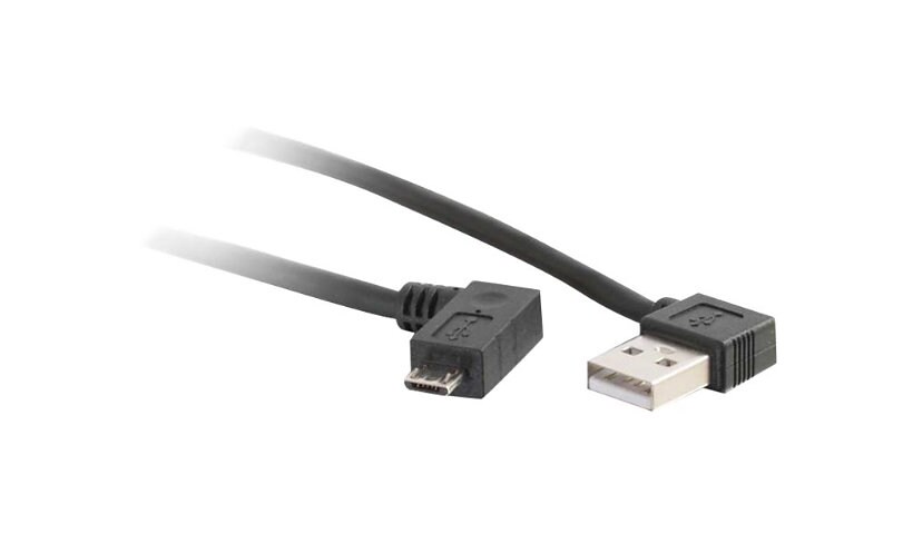 C2G C2G 2m USB A to Micro-USB B Cable with Right Angeled Connectors-USB 2.0