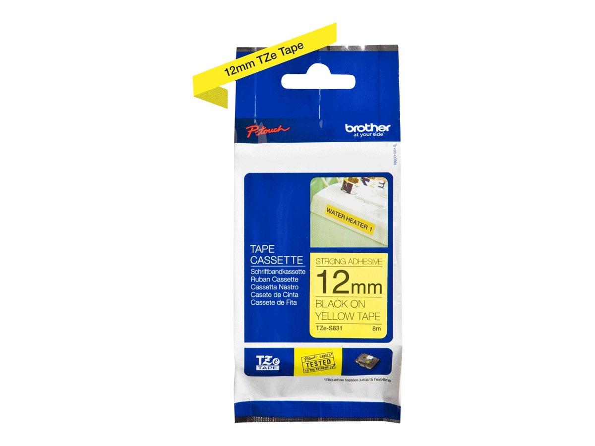 Brother TZe-S631 - laminated tape - 1 cassette(s) - Roll (1.2 cm x 8 m)