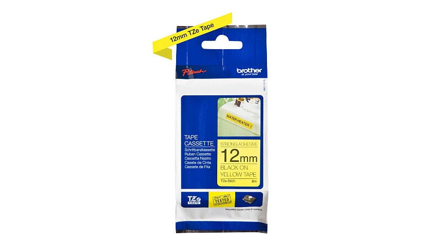 Brother TZe-S631 - laminated tape - 1 cassette(s) - Roll (1.2 cm x 8 m)