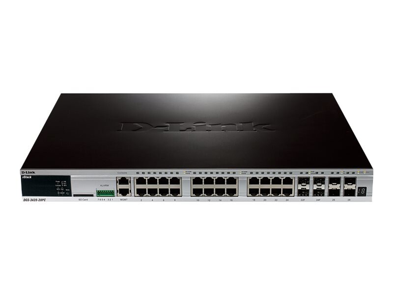 D-Link xStack DGS-3420-28PC - switch - 24 ports - managed - rack-mountable