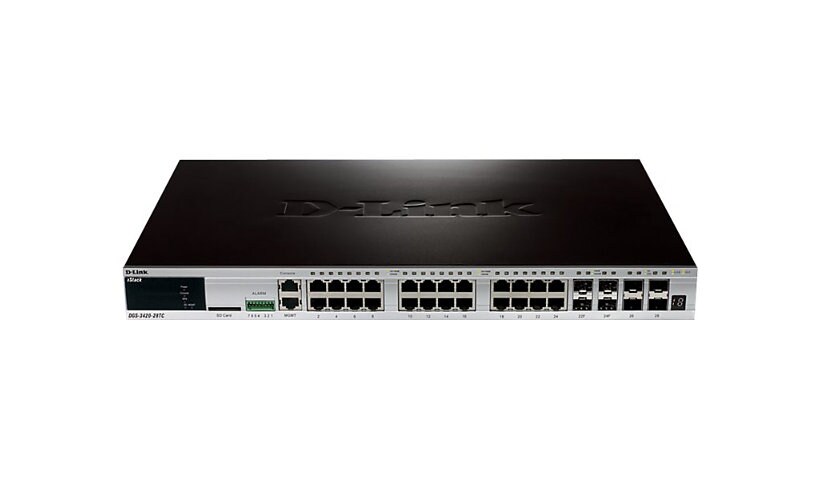 D-Link xStack DGS-3420-28TC - switch - 24 ports - managed - rack-mountable