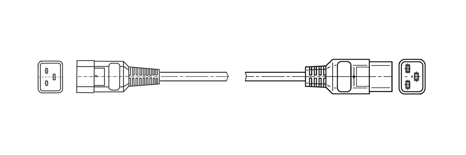 Juniper CBL-EX-PWR-C19-C20 Power Interconnect Cable