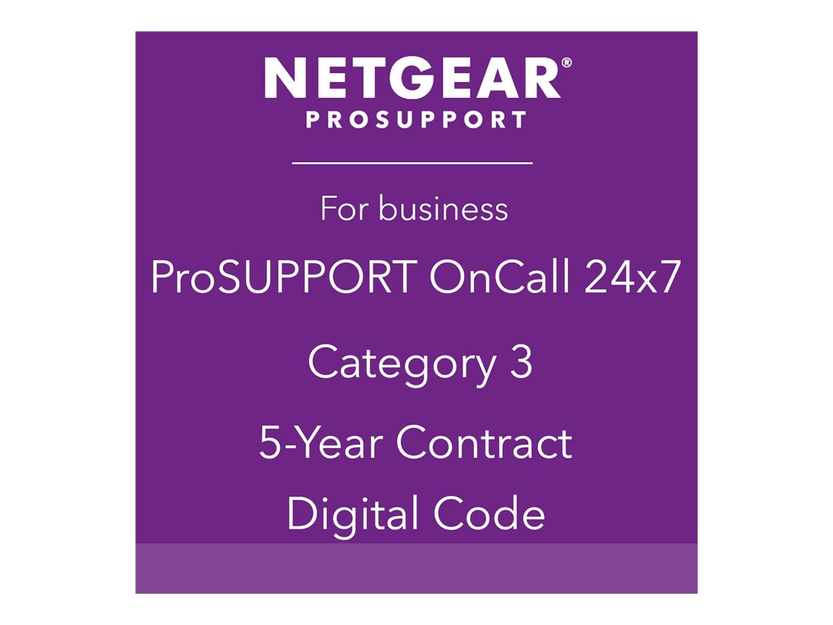 NETGEAR ProSupport OnCall 24x7 Category 3 - technical support - 5 years