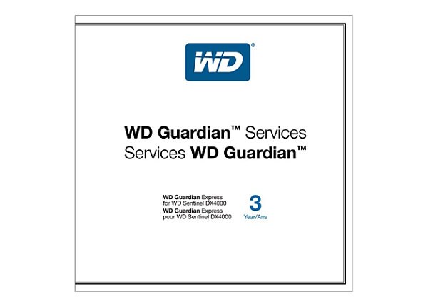 WD Guardian Express WDBMBC0000NNC - extended service agreement - 3 years - on-site