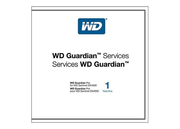 WD Guardian Pro WDBLKF0000NNC - extended service agreement - 1 year - on-site