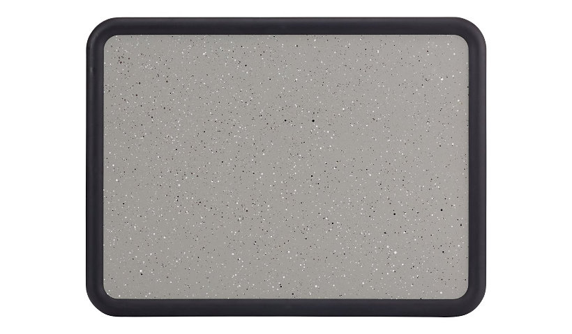 Quartet Contour bulletin board - 48 in x 35.98 in - gray