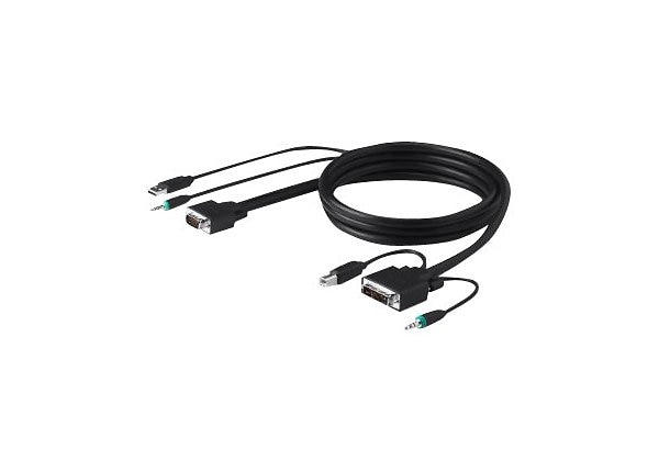 Belkin Secure KVM Cable Kit - video / USB / audio cable - 6 ft - B2B