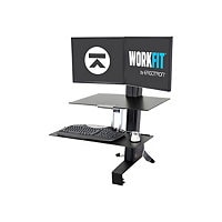 Ergotron WorkFit-S Dual Workstation - standing desk converter - rectangular - black