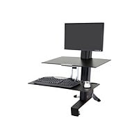 Ergotron WorkFit-S Single LD - standing desk converter - rectangular - black