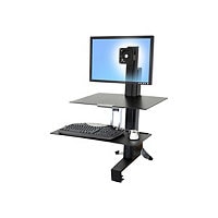 Ergotron WorkFit-S Single HD Workstation - standing desk converter - rectangular - black