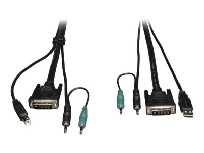 Tripp Lite 10ft Cable Kit for DVI / USB / Audio Secure KVM Switches 10' - video / USB / audio cable - 10 ft