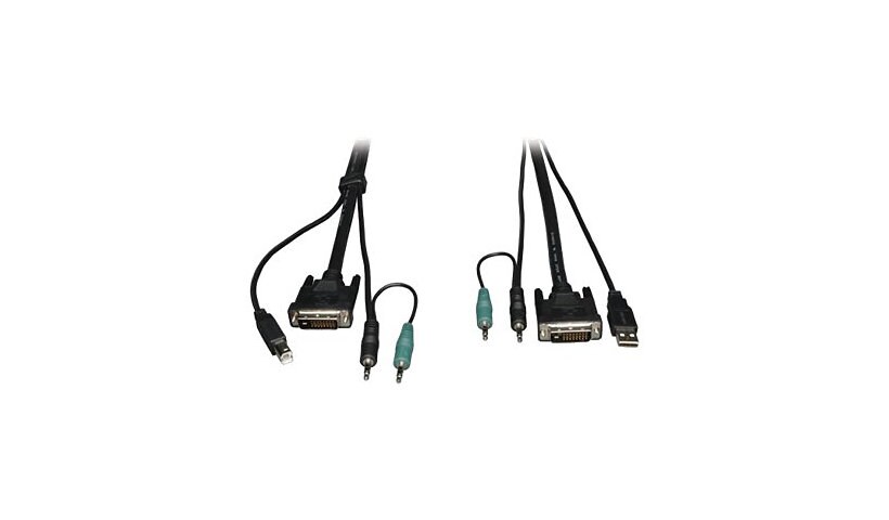 Tripp Lite 10ft Cable Kit for DVI / USB / Audio Secure KVM Switches 10' - video / USB / audio cable - 10 ft