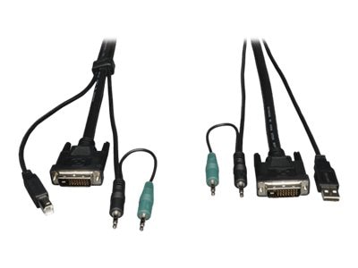 Eaton Tripp Lite Series 15ft Cable Kit for Secure DVI / USB / Audio KVM Switches 15' - video / USB / audio cable - 15 ft