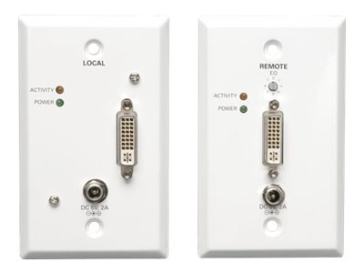 Tripp Lite DVI over Cat5/Cat6 Extender Wallplate Transmitter Receiver TAA