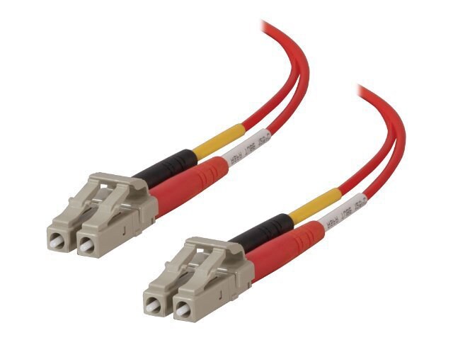C2G 1m LC-LC 50/125 OM2 Duplex Multimode PVC Fiber Optic Cable - Red - patc