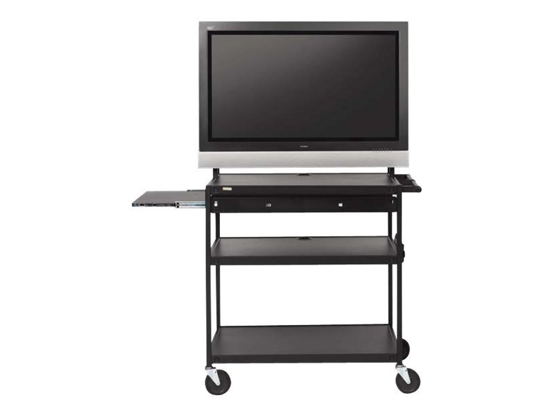 Bretford Basics Flat Panel Multimedia Cart FP60UL-P5BK - cart - for monitor - black powder