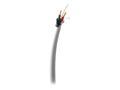 18AWG 2 Conductor Audio Cable CL3, CMR Rated - 500ft White