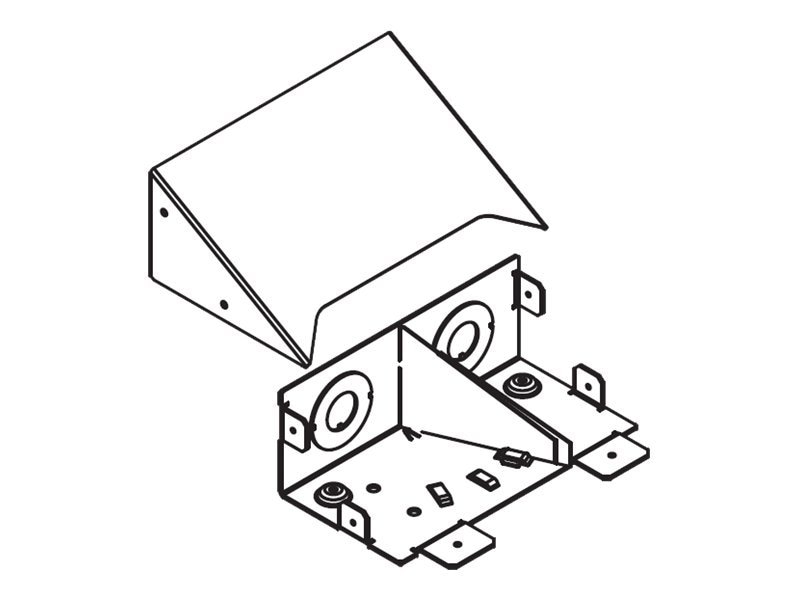 Wiremold OFR Overfloor Cable Raceway Entrance End Fitting - Black - TAA Compliant