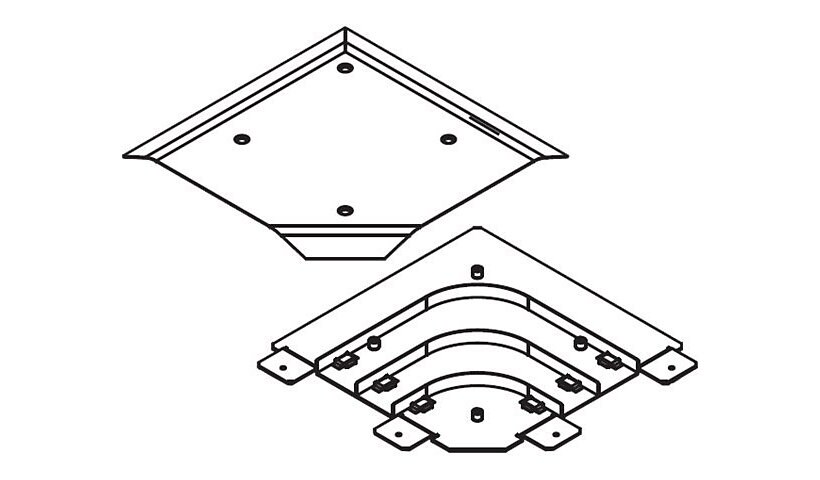 Wiremold OFR Series Overfloor Raceway Flat Elbow