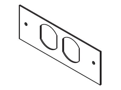 Wiremold OFR Overfloor Cable Raceway Duplex Device Plate - Black - TAA Comp
